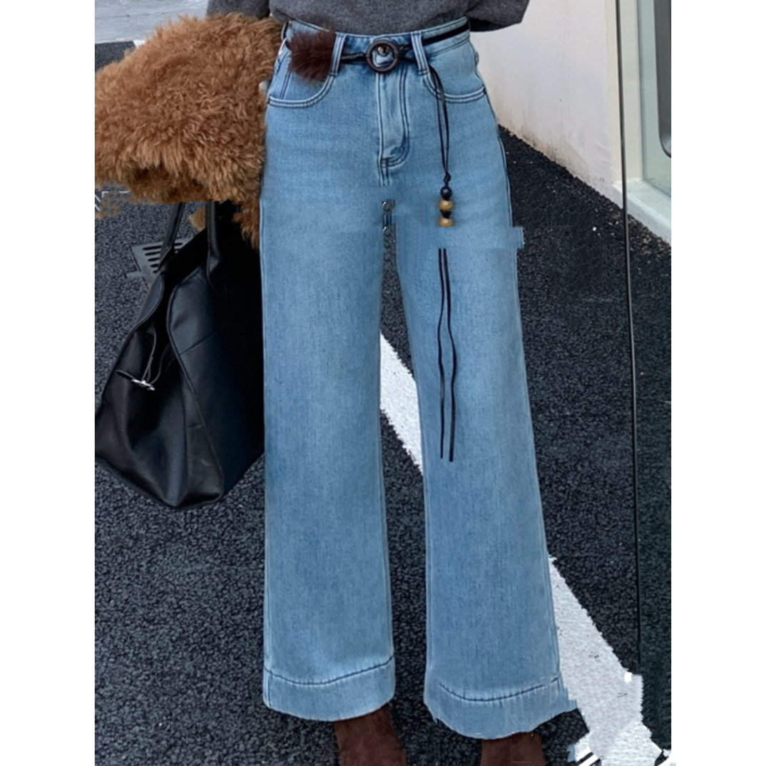 258女装韩版时尚复合绒牛仔裤（本H）94