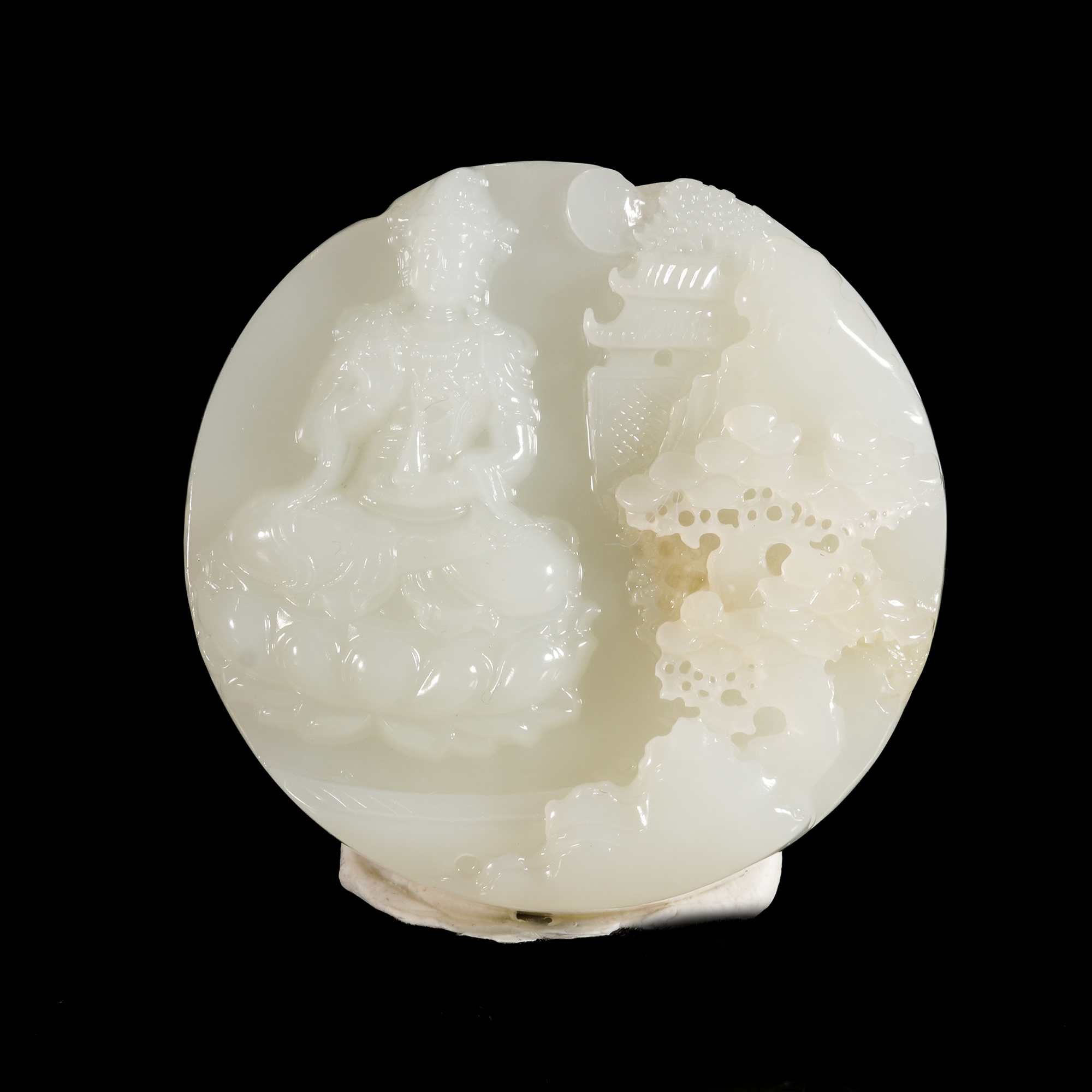 LOT.007和田玉巧雕山水人物佩/X4189