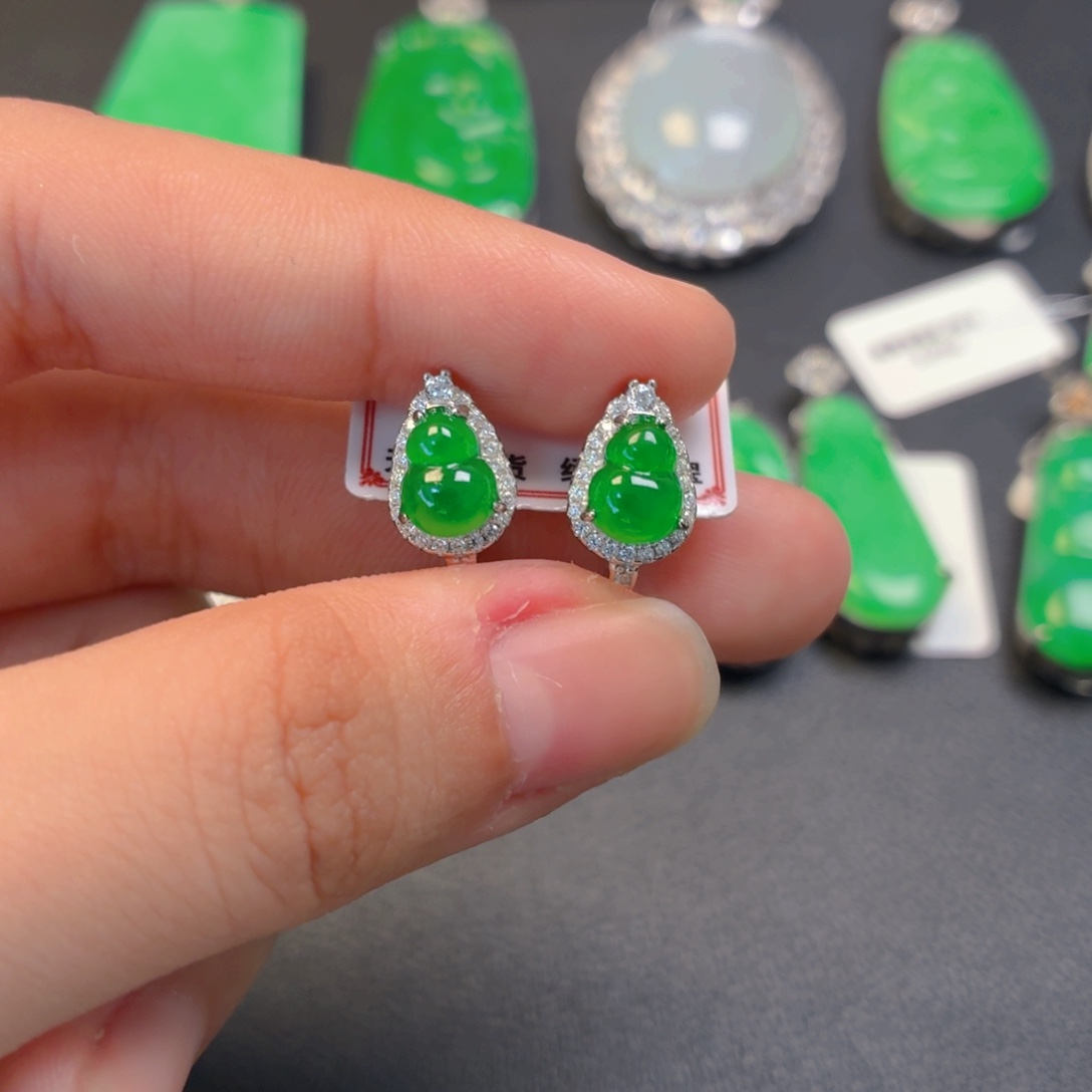 翡翠银S925镶嵌吊坠(不含链)