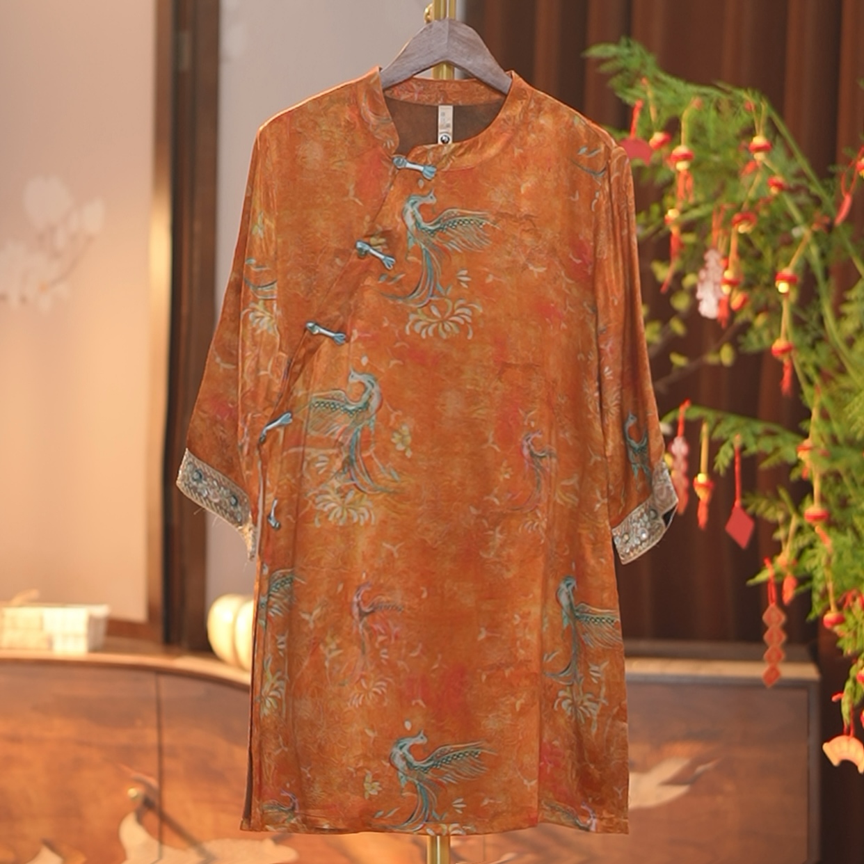 《双飞翼-奥黛》2025新中式国风提花女士百搭上衣