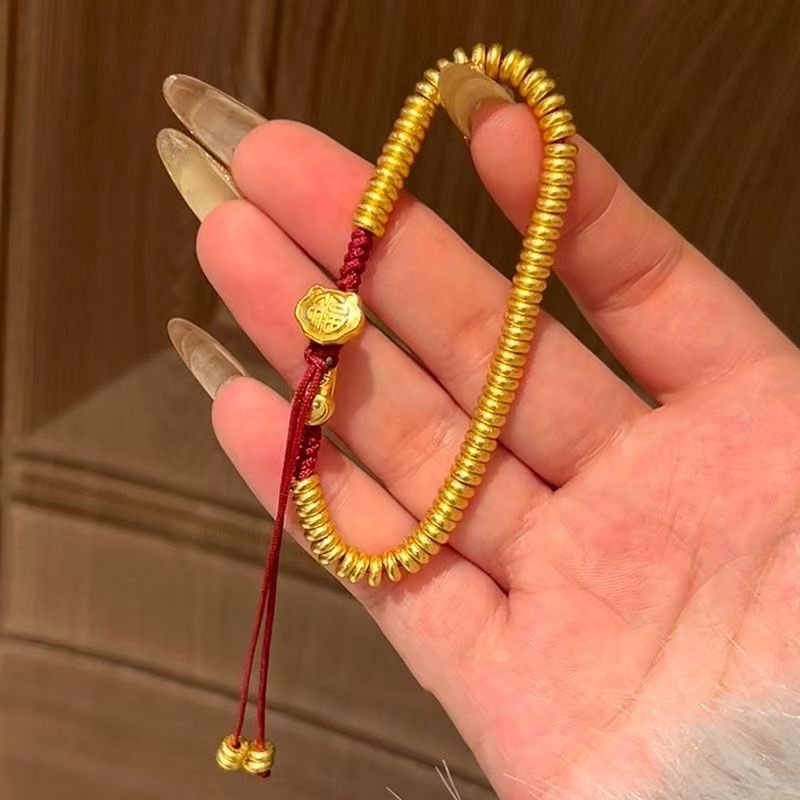 足银手链 银镀金 盘缠手链—时尚百搭简约 礼物