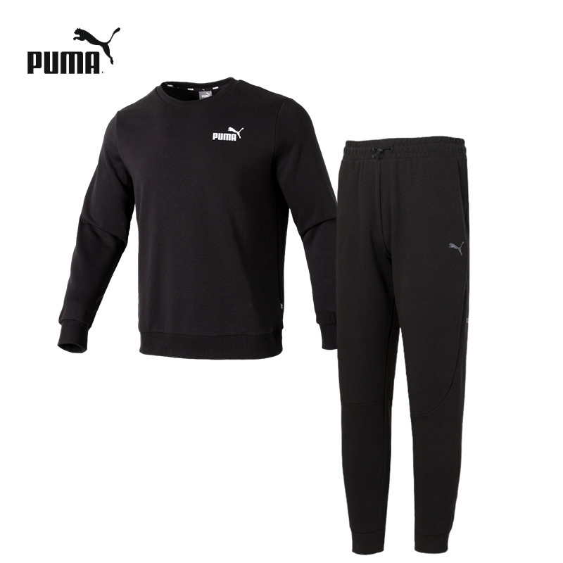 PUMA彪马运动套装男装2025新款两件套简约圆领卫衣束脚运动长裤