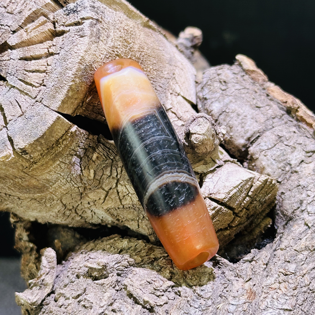 老料药师玛瑙 红润满丝丝带眼 56mm*15.5mm