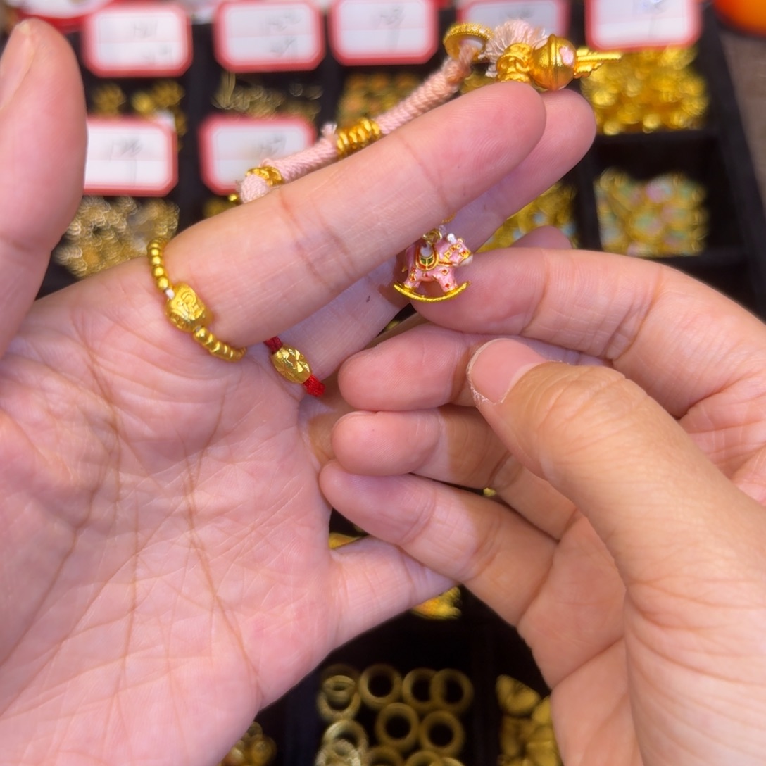 合金粉色小马2个装