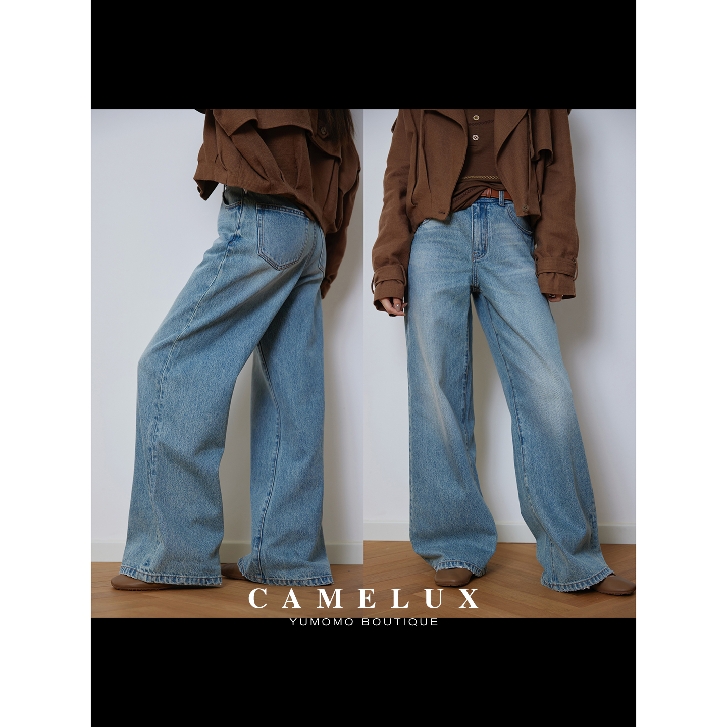 13.7oz新疆长绒棉牛仔 四季搭 做旧水洗y*kk休闲裤QKA3015