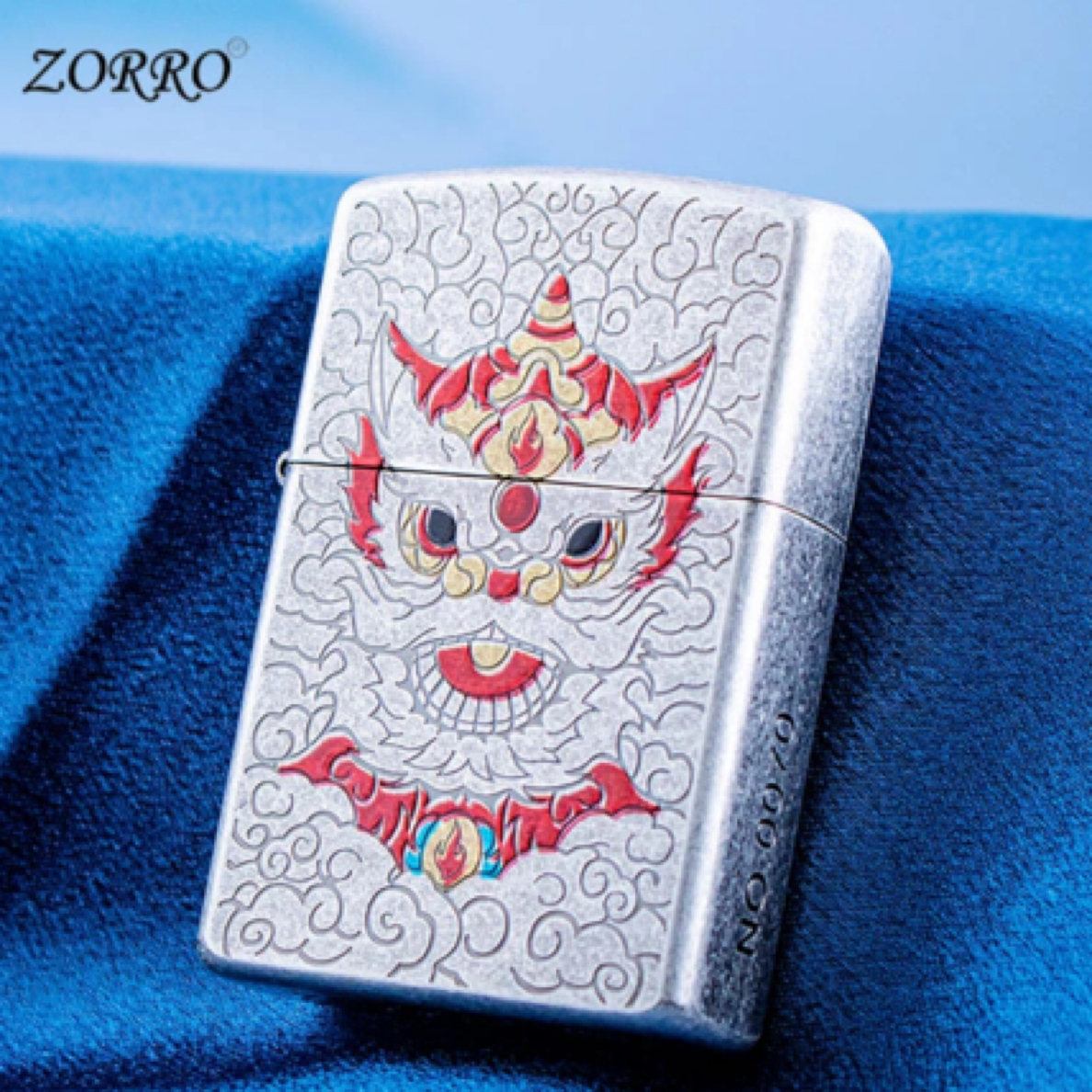 醒狮鸿运当头古银打火机（需自行配油）