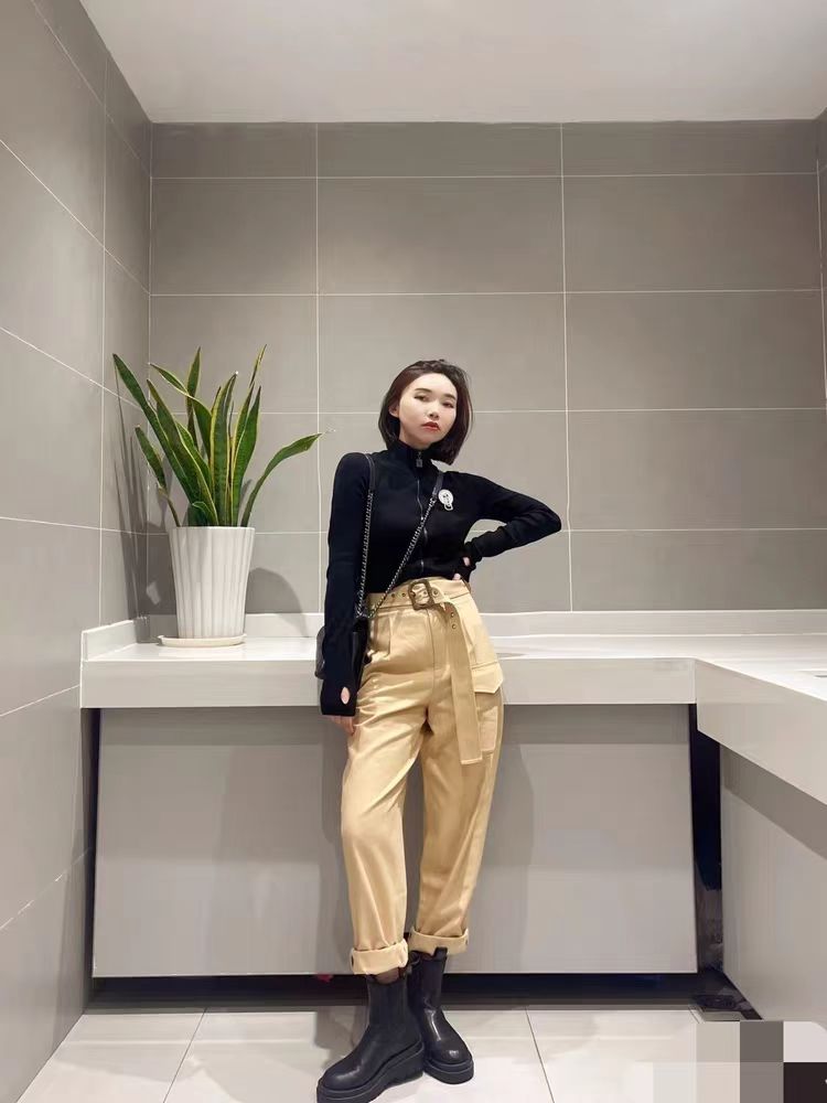 【商场同款】高腰系带工装裤5100413