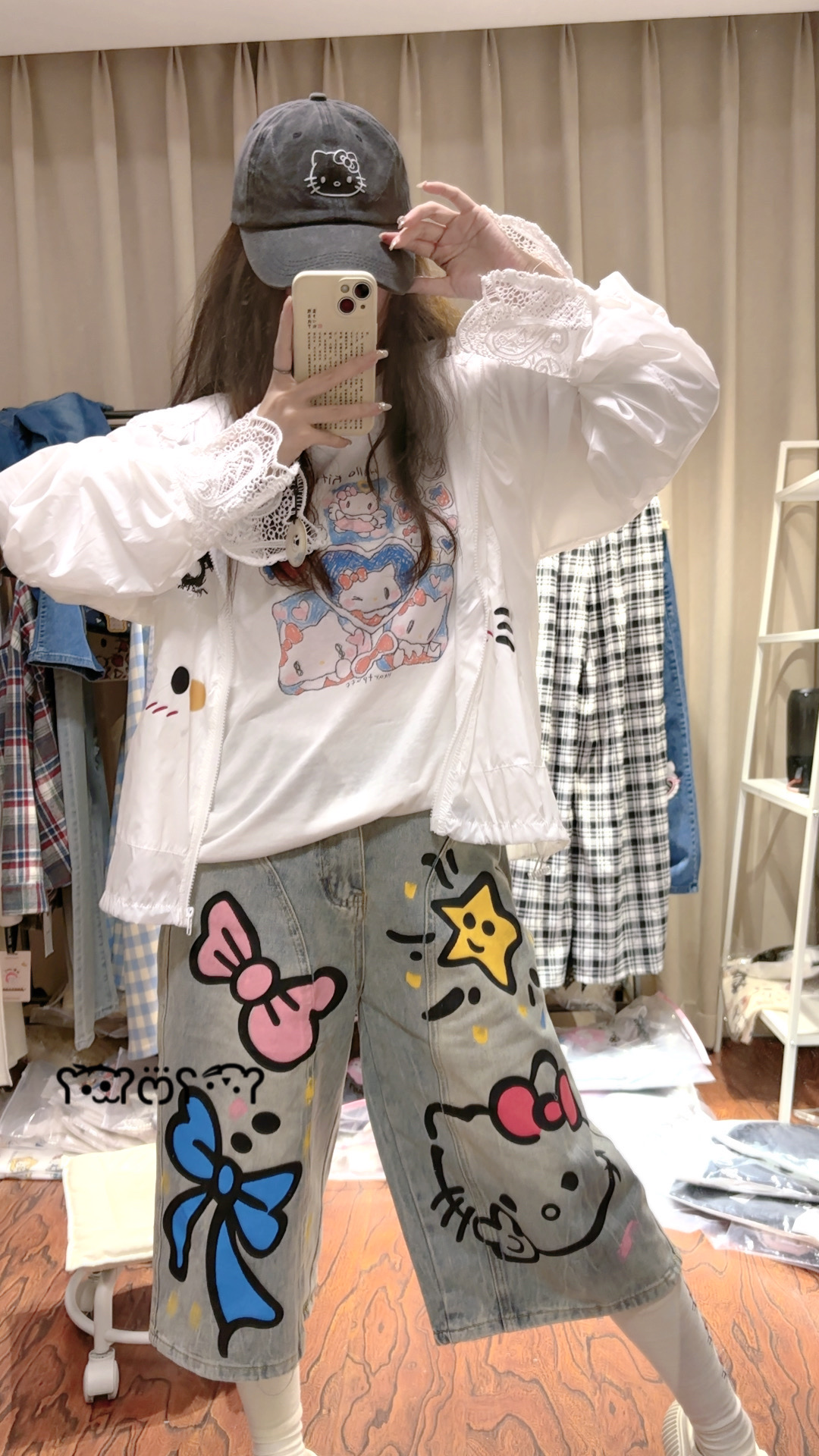 夏款 潮牌kt外套牛仔裤