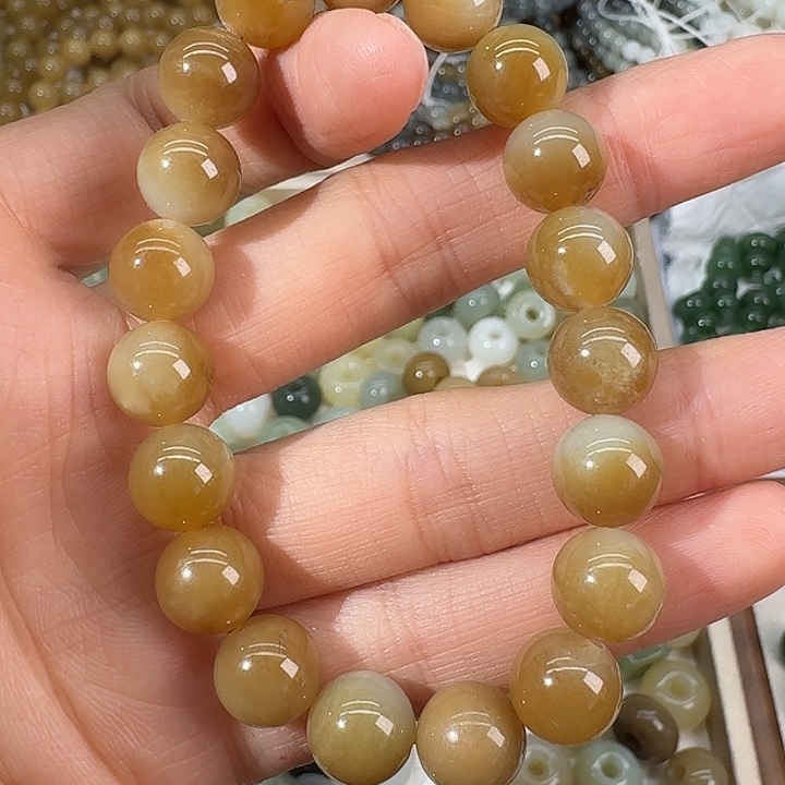 和田玉（糖玉）未镶嵌手链10mm