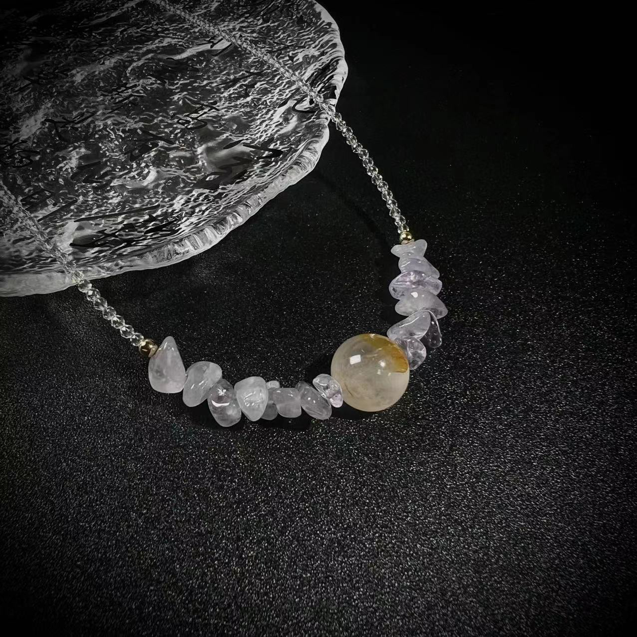 S4103【貝勒爺】紫水晶/原创/锁骨链/项链【多样性发其一】