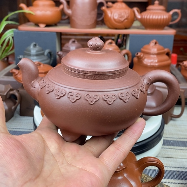 紫砂茶壶云肩如意380cc原矿一厂老底曹靑三八节福利
