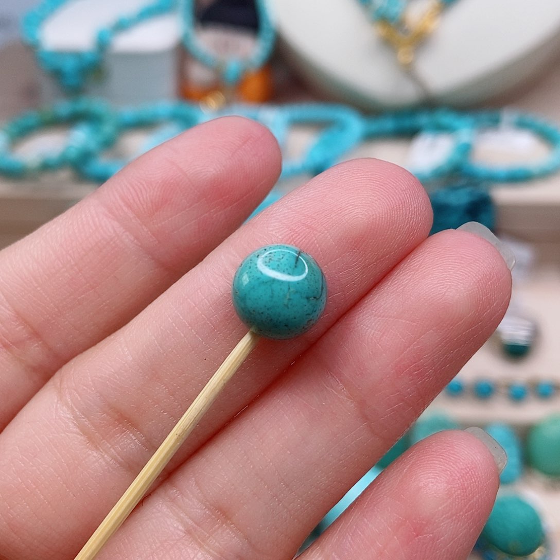 绿松石圆珠9.7未镶嵌