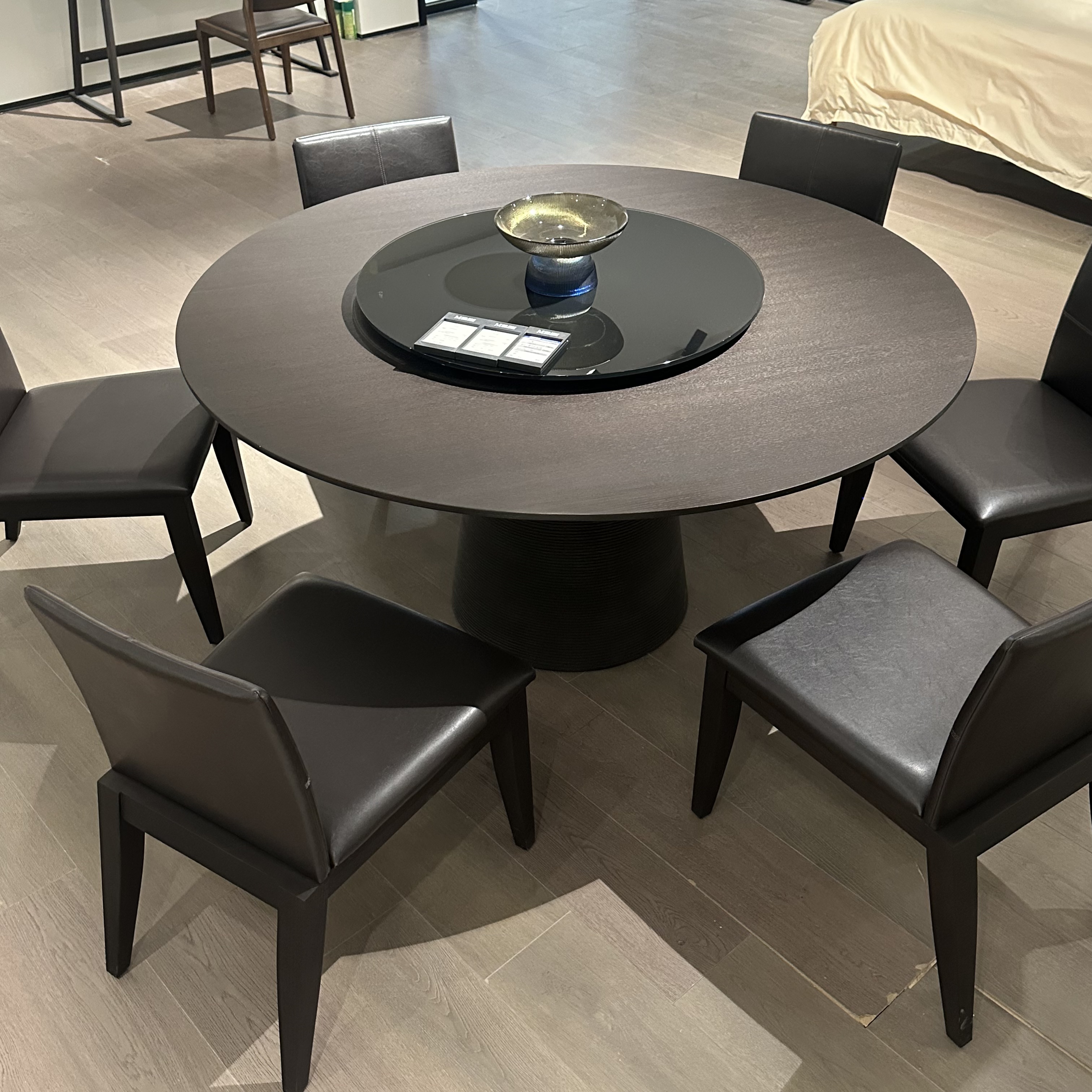 COOMO楷模-大普DT16圆餐桌简约实木圆餐台意式桌椅组合餐厅小户型