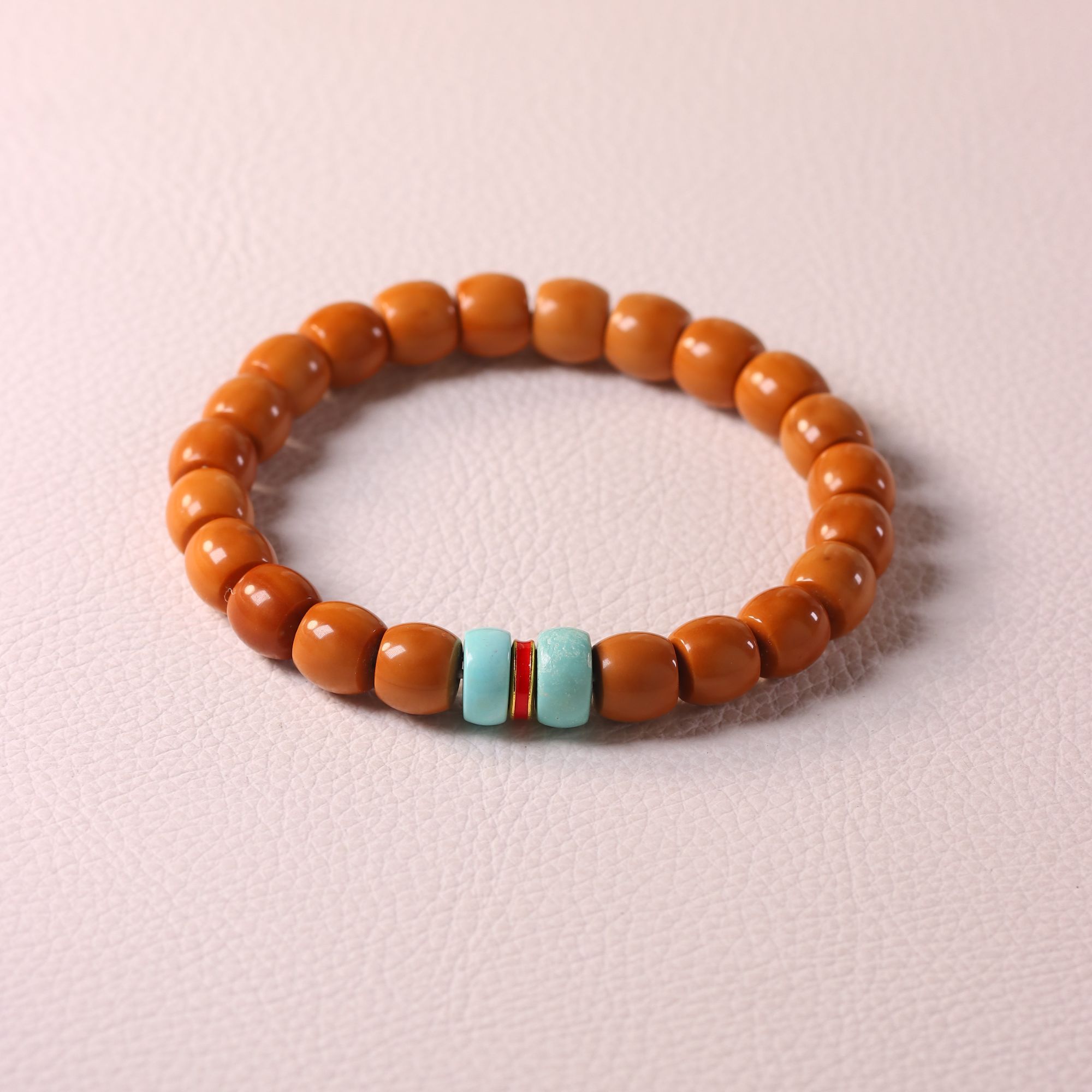 【央广购物】老型绿松石猴头手串多样性发货一件LX581