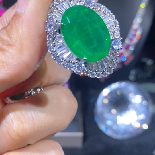 红宝石戒指银S925镶嵌