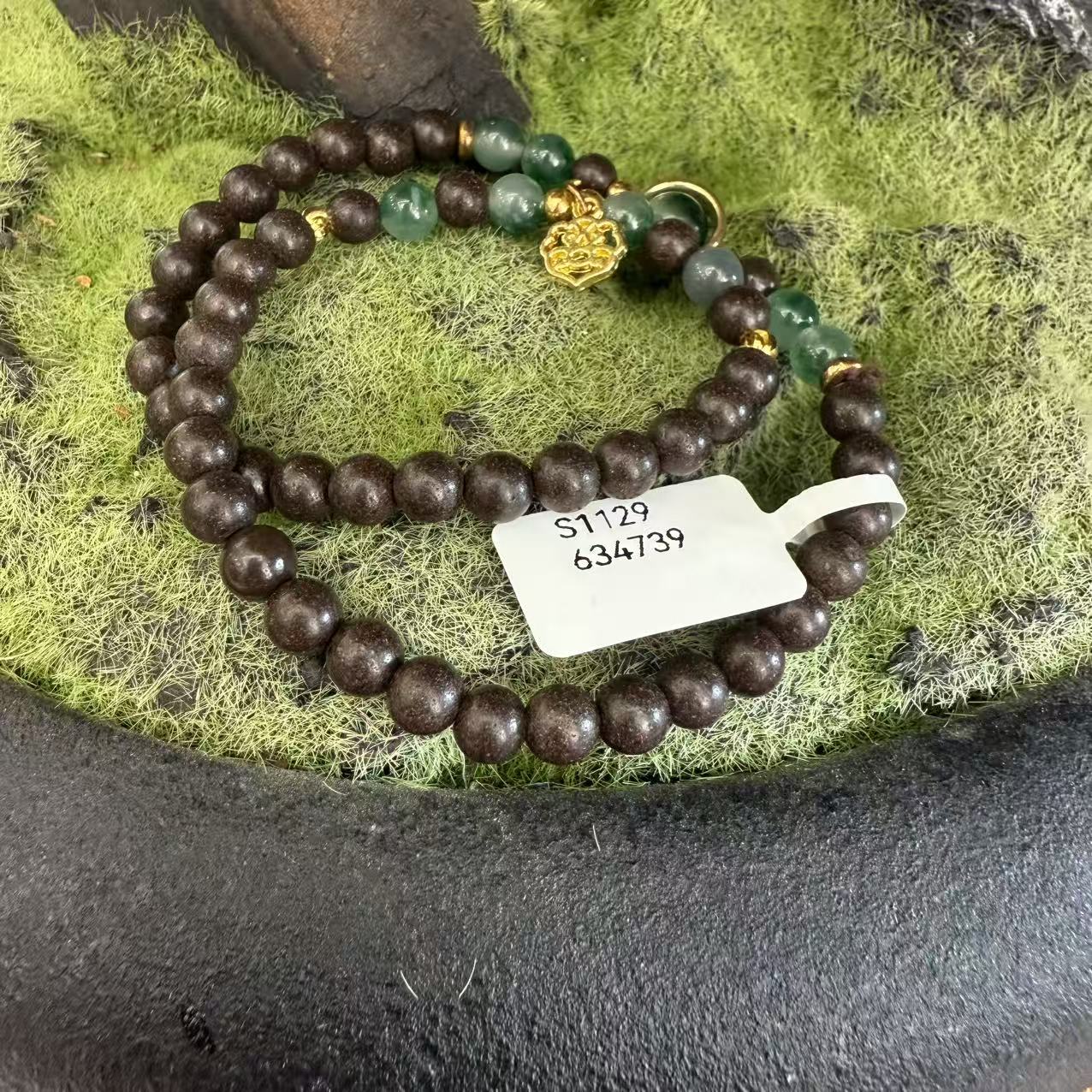 S1129黑合香珠双圈手串无礼盒