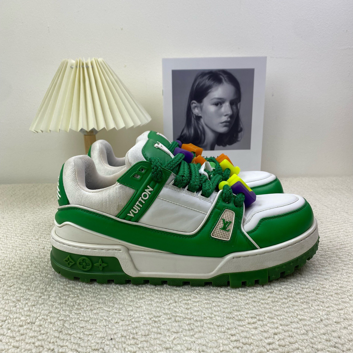 95新 LouisVuitton/路易威登 5257/Trainer Maxi 低帮鞋/9.5码