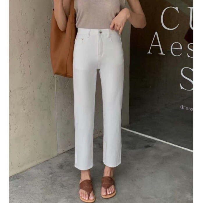 【南油玲姐】白色新款牛仔裤0339