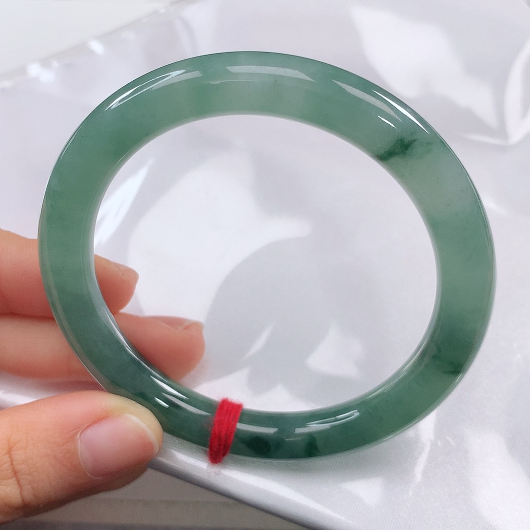 翡翠手镯未镶嵌 圆条⑨⑦