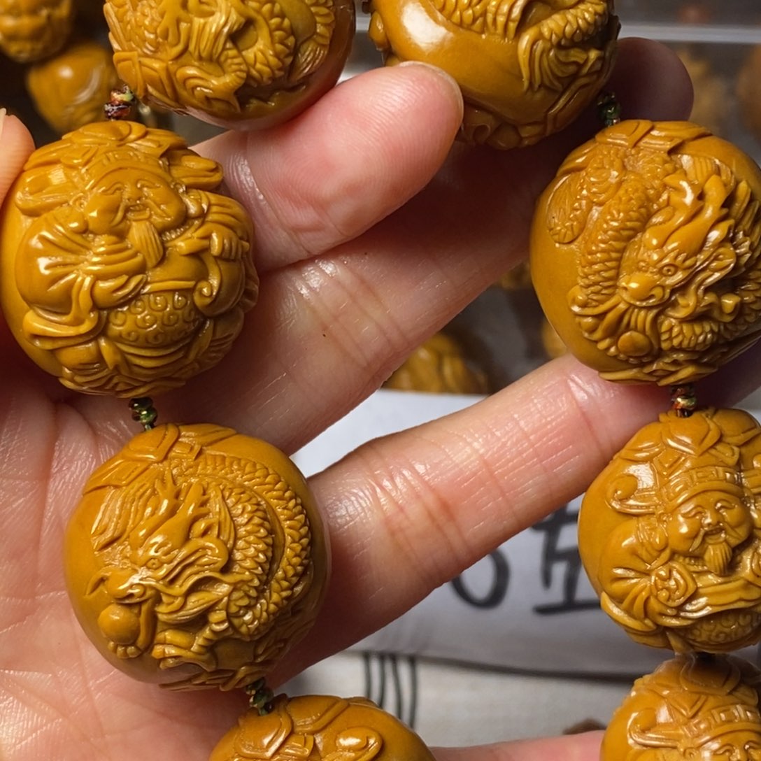 橄榄核手串/手链时**转九龙财神