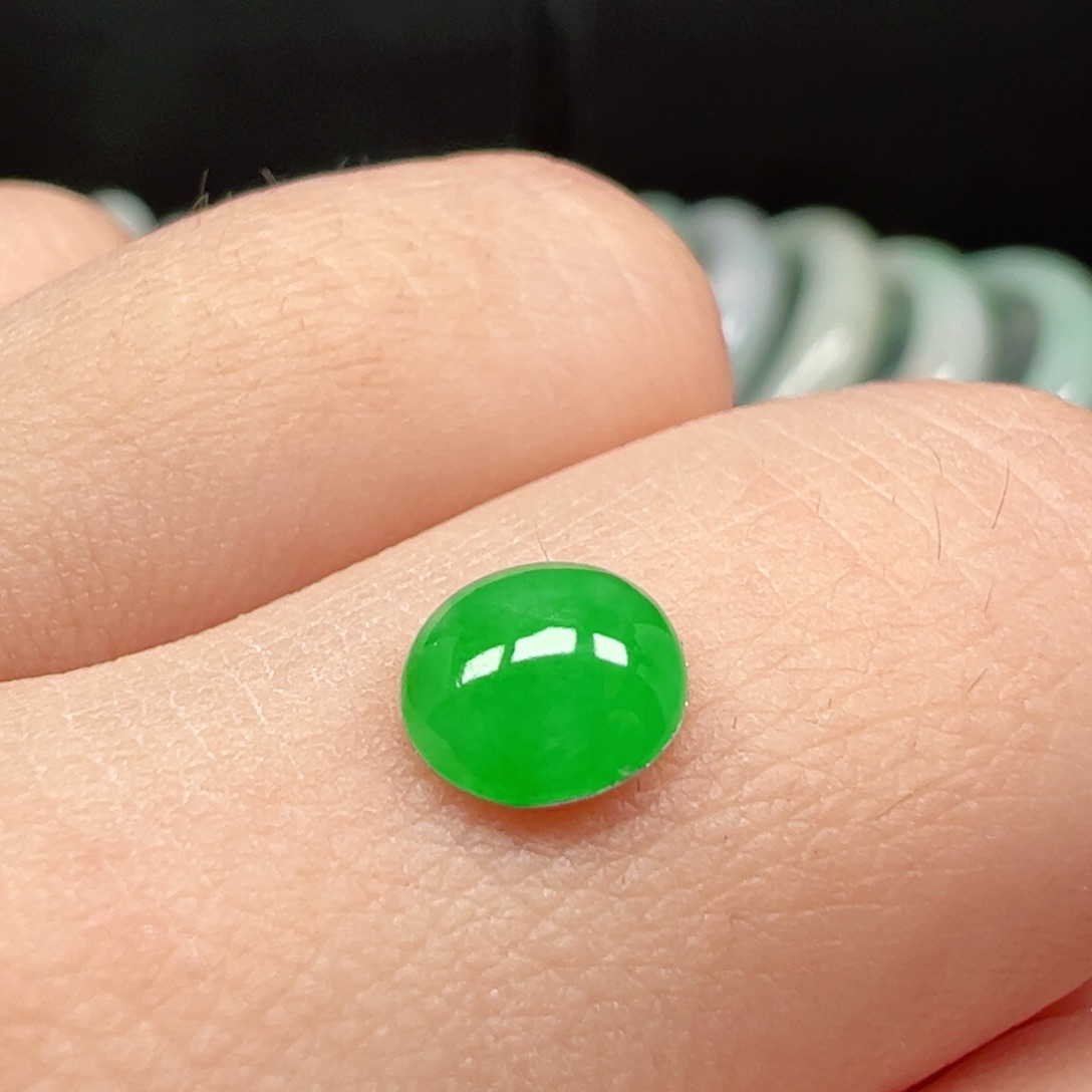 翡翠未镶嵌耳饰蛋面