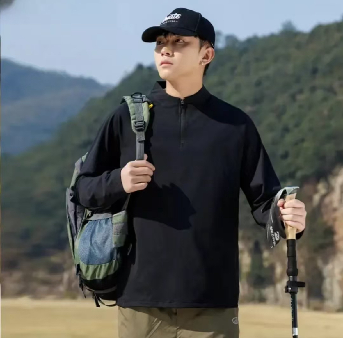 JS-2025冬季新款户外磨毛长袖-L-89255#