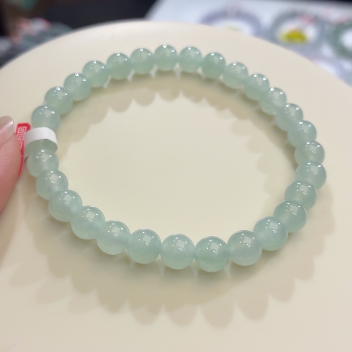 翡翠未镶嵌手链冰胶卡6.3