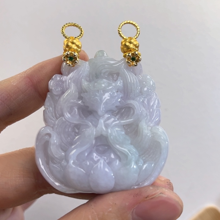 翡翠吊坠(赠链)未镶嵌代编织
