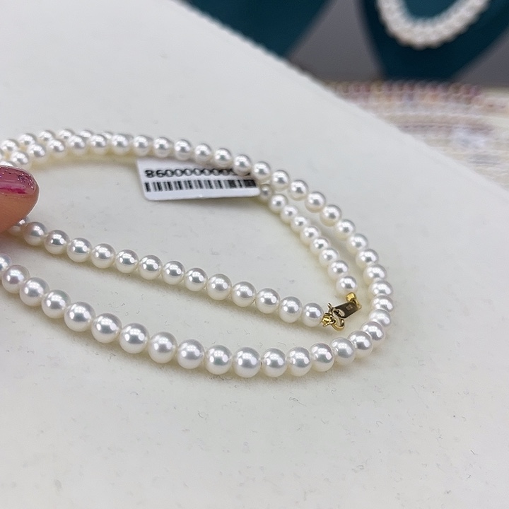 淡水珍珠颈饰18K金镶嵌➕4.5-5高品极光