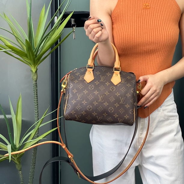 95新 LouisVuitton/路易威登 sp25肩带款手提包/换植鞣革肩带后配
