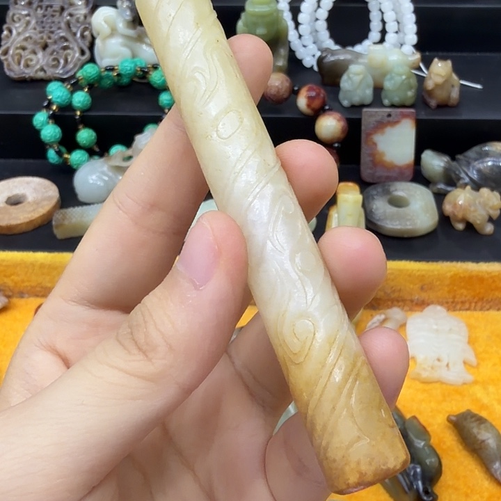 和田玉未镶嵌挂件手把件