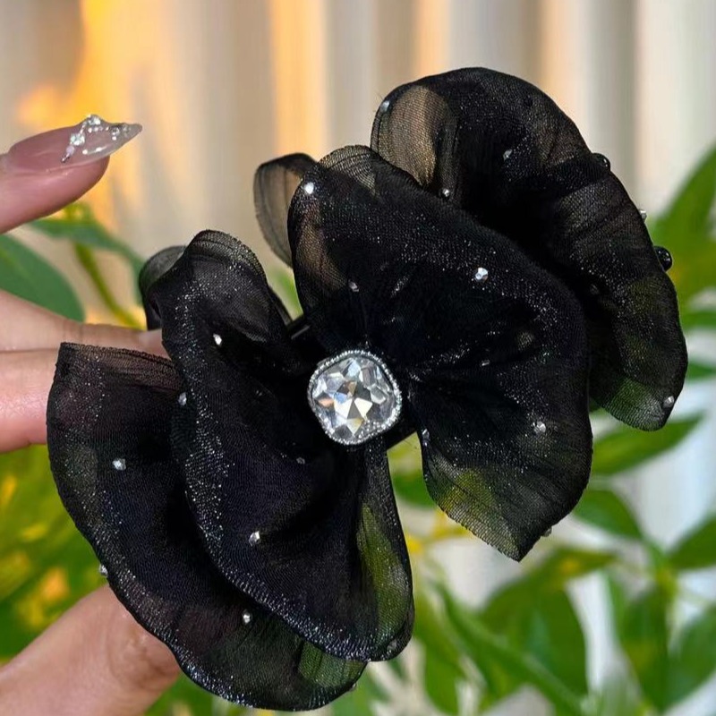 诗泊雅 娟纱丸子头抓夹泡泡时尚发夹