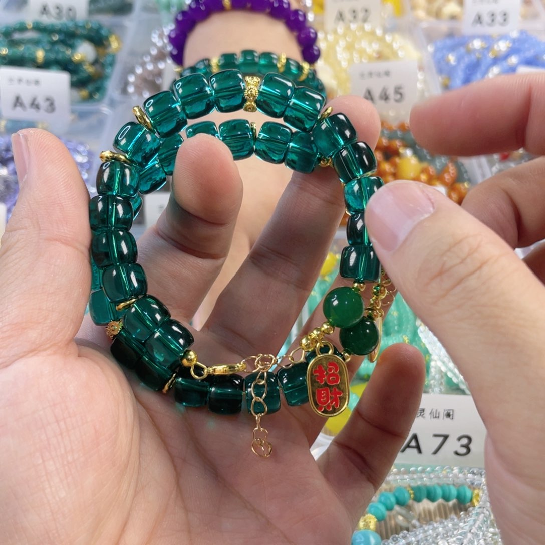 檀香紫檀（小叶紫檀）手串银S925镀金镶嵌