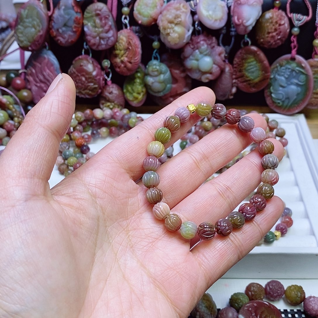 玛瑙/玉髓盐源玛瑙手链未镶嵌