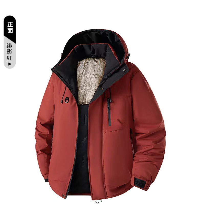 VANCAMEL/西域骆驼68001冬季情侣款御寒工装加厚石墨烯保暖棉服