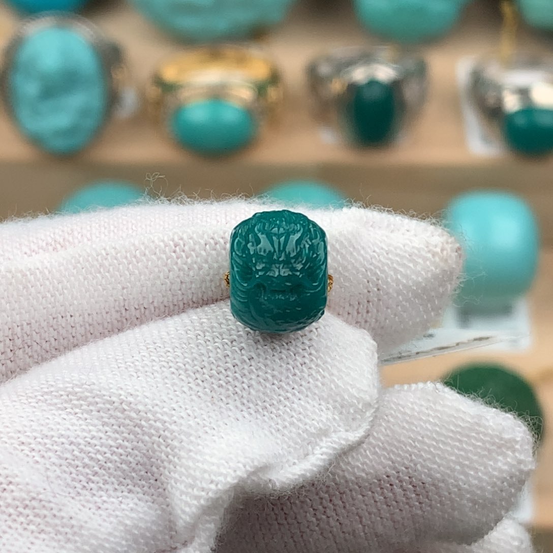 绿松石配饰未镶嵌龙扣9*7