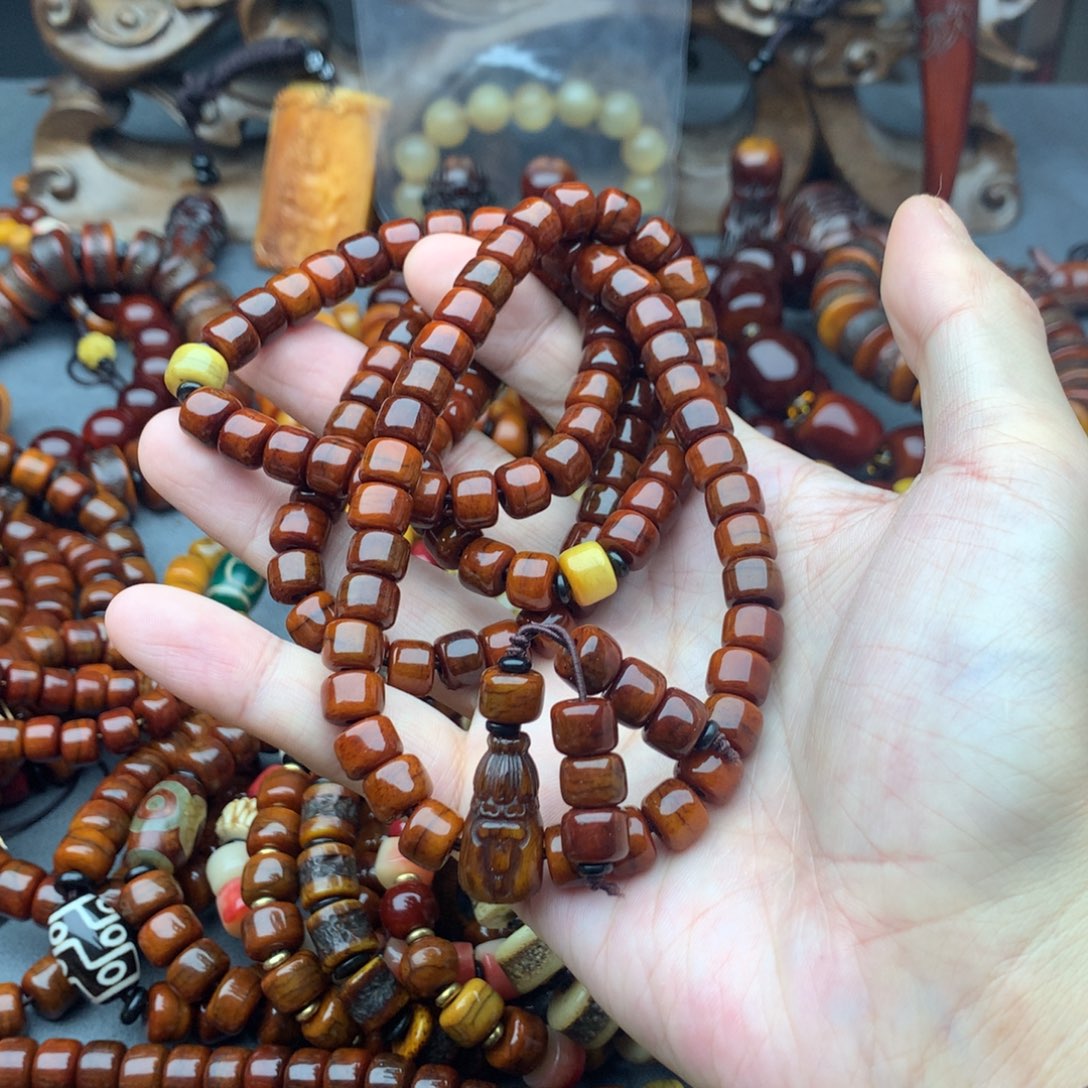 欢***益牛骨手串/手链牦牛骨108