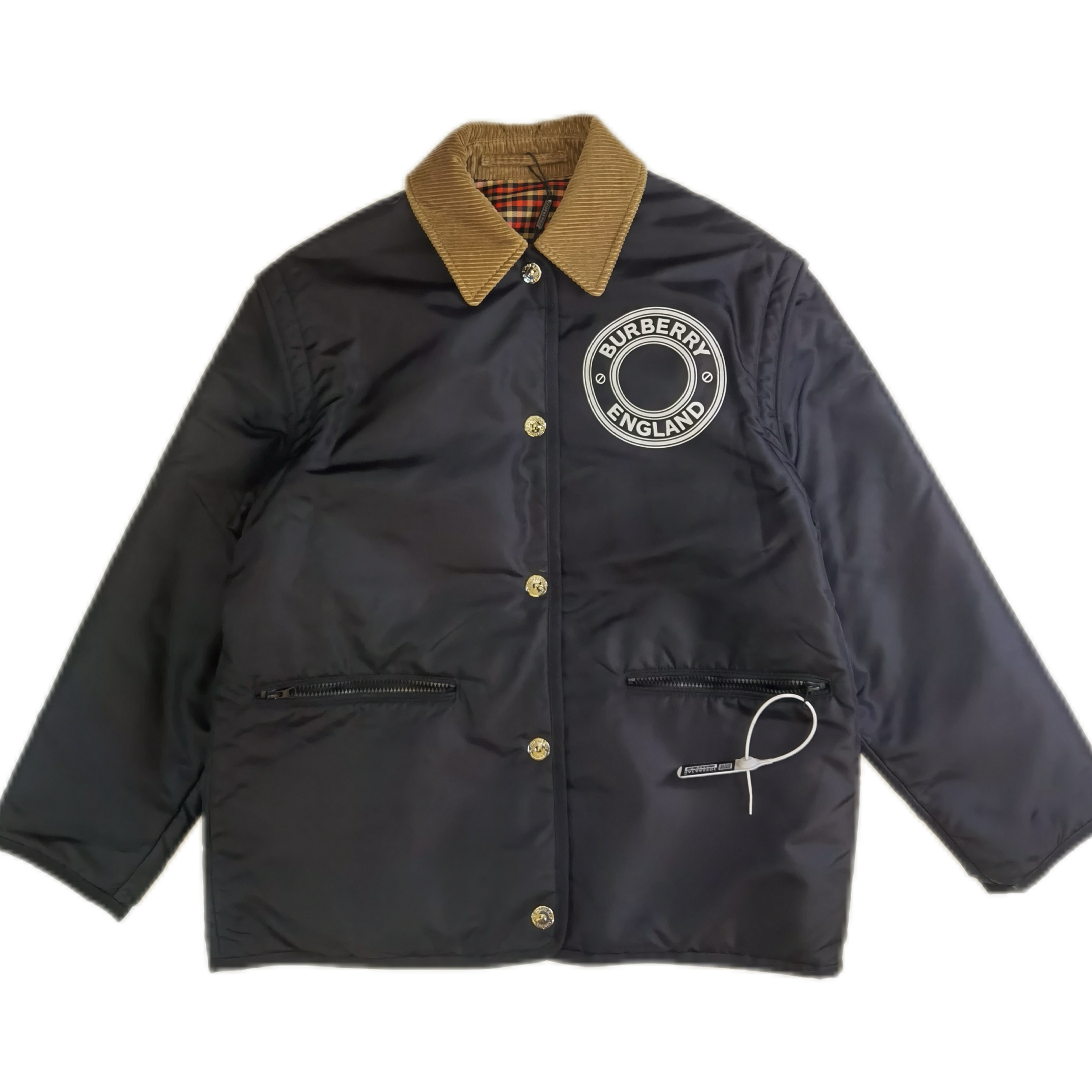 未使用 BURBERRY/博柏利 博柏利双面可拆袖棉服 M 码 060