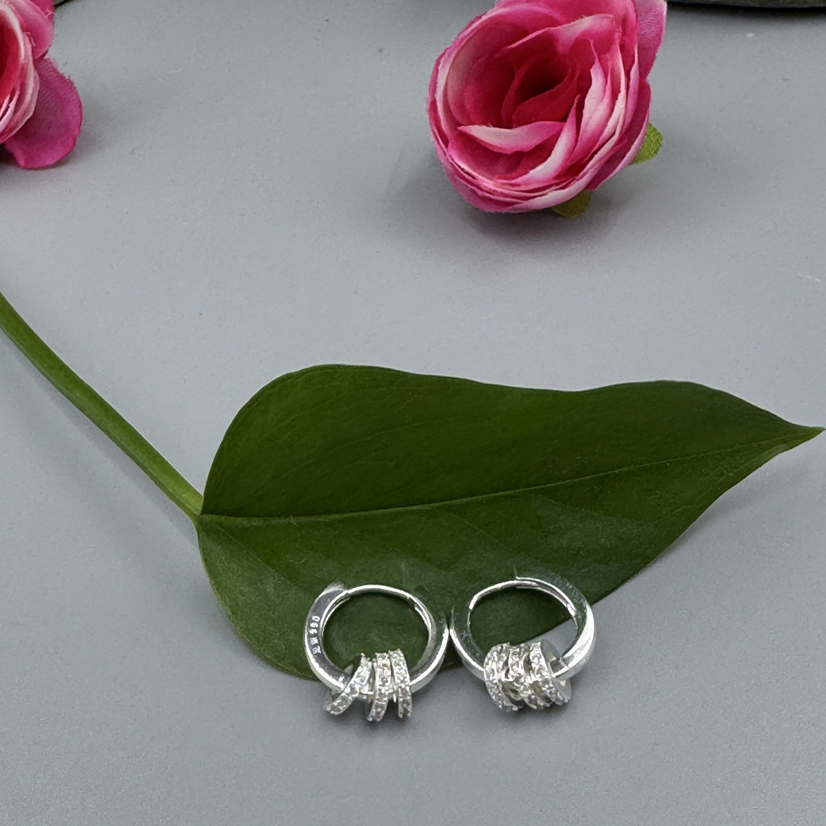 足银耳饰 侗石記 三生三世耳扣 