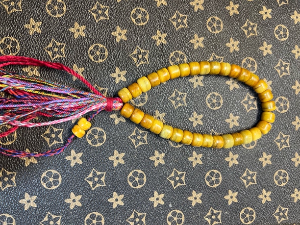 驼骨雕刻百香子，驼骨手持