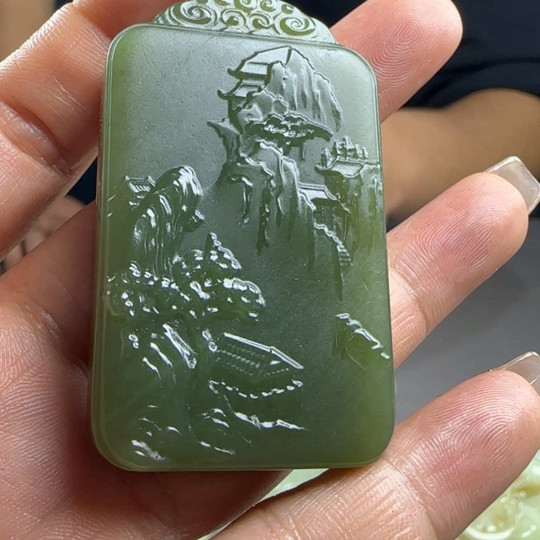 和田玉未镶嵌吊坠(不含链)