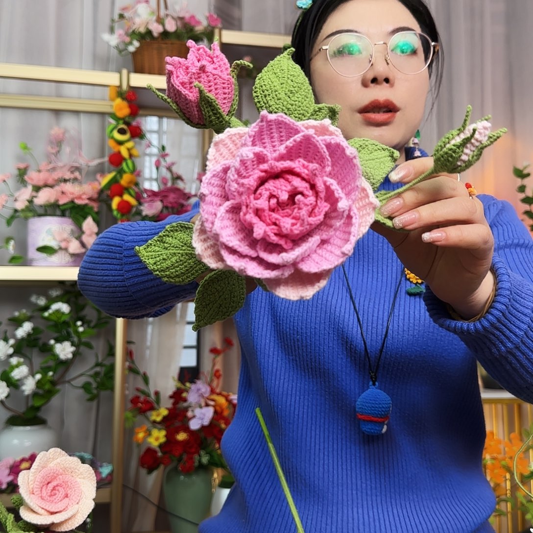 手工钩织设计花束