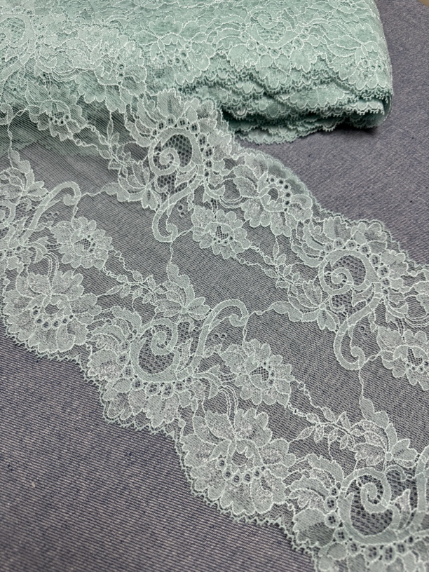 浅绿色TL1弹力蕾丝花边