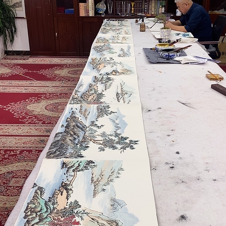 书法豆树隶精品册页山水