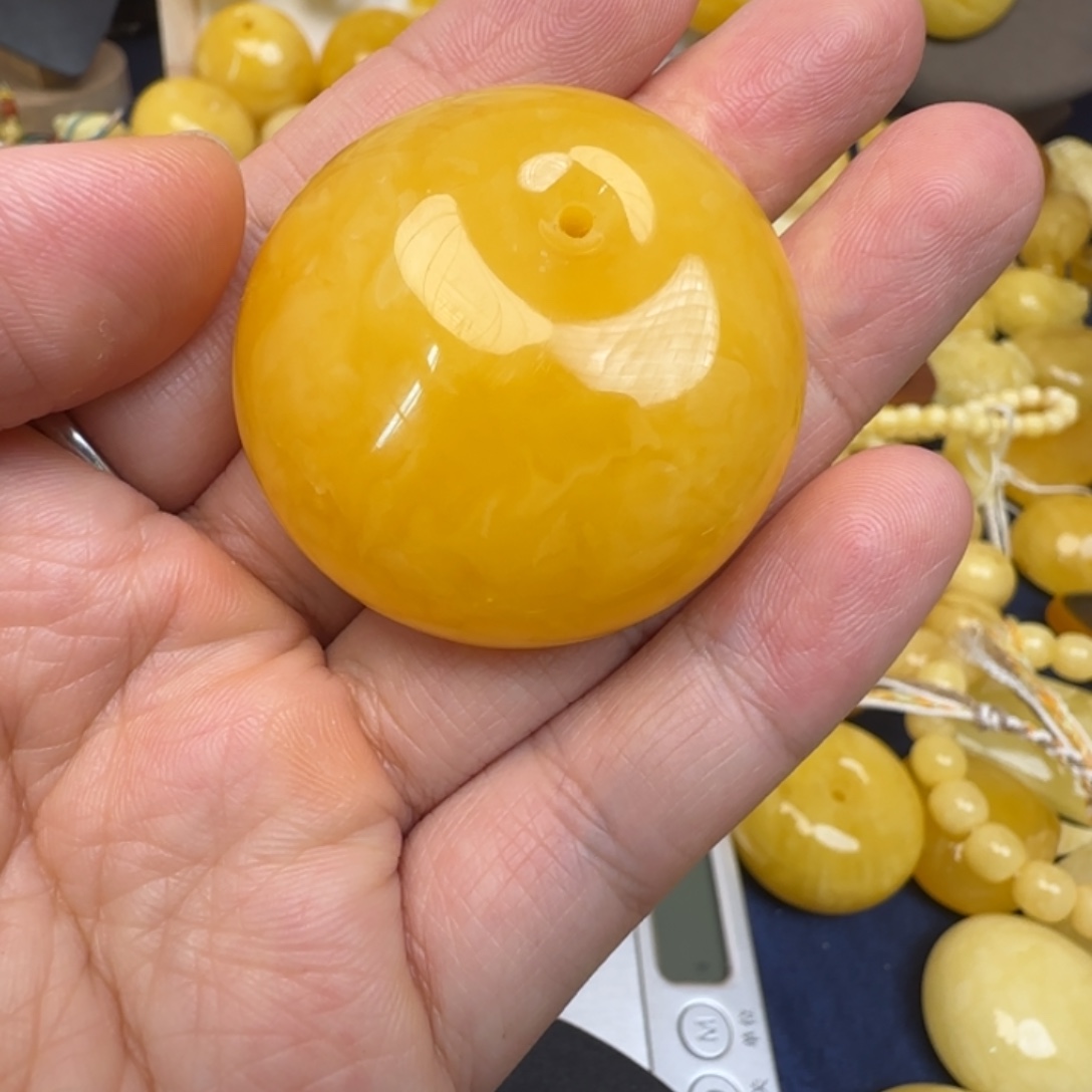 蜜蜡未镶嵌毛衣链天然蜜蜡