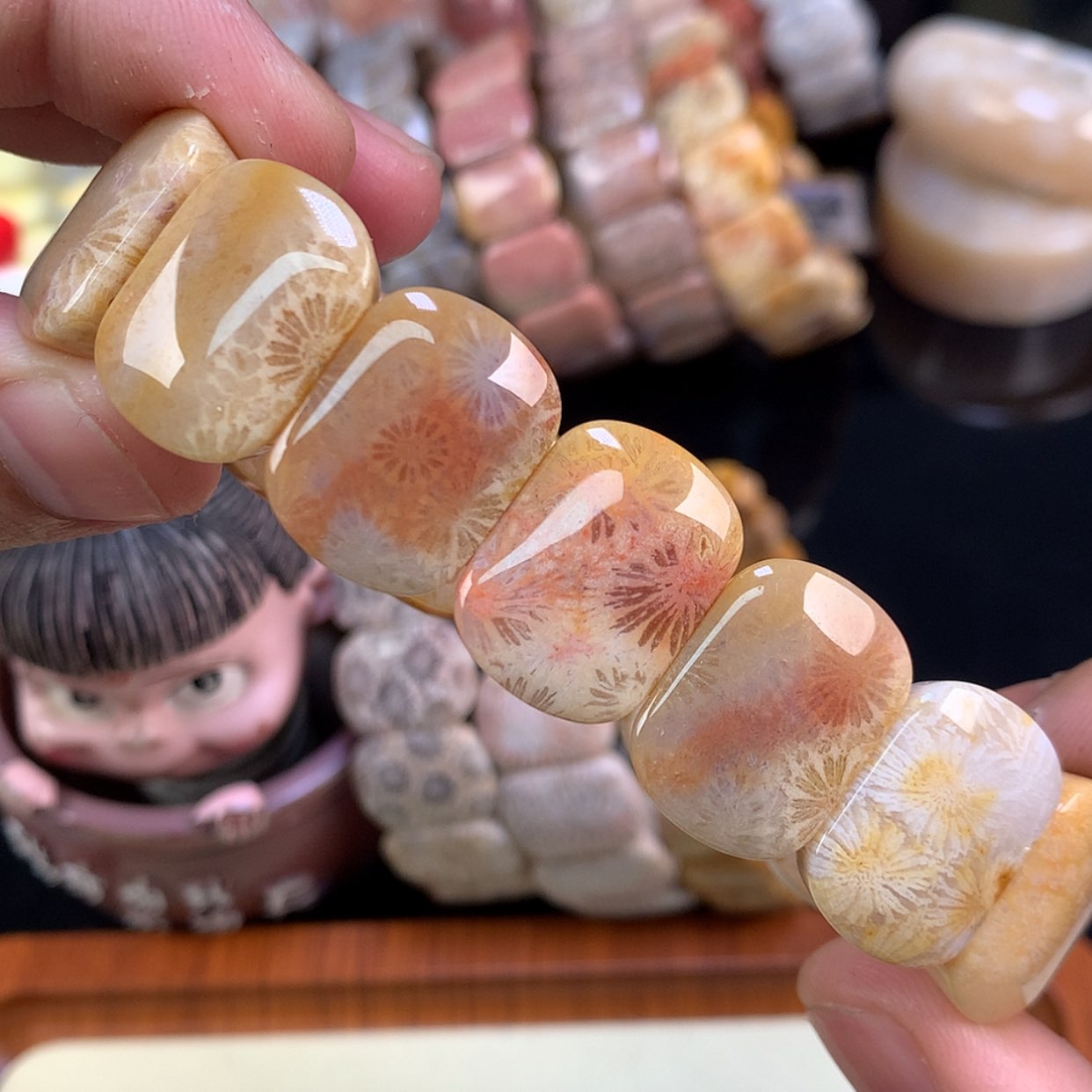 【闪购商品】颈饰未镶嵌硅化珊瑚（珊瑚玉）13号大花花