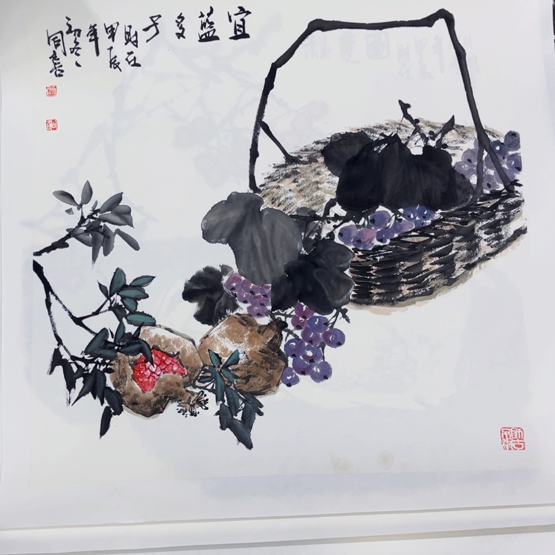 国画H***g绘画贾老师作品68.68