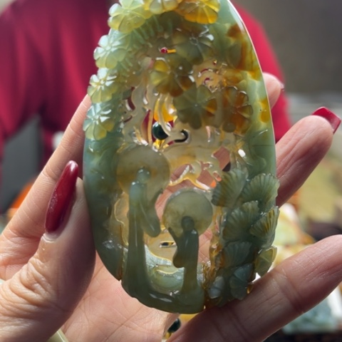 岫玉挂件未镶嵌挂件