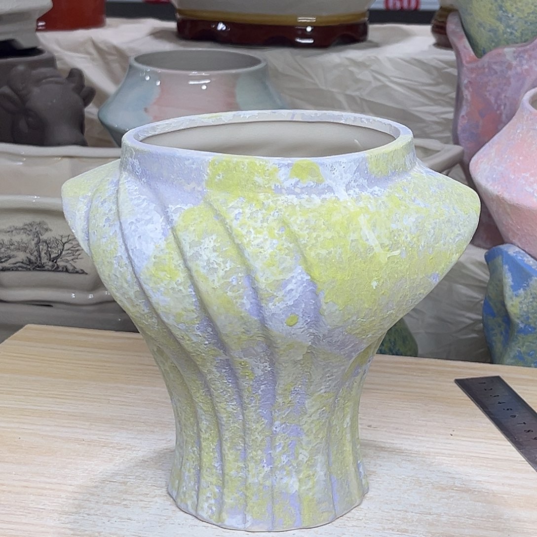 陶瓷绿植多肉微瑕花盆外口径：13*17