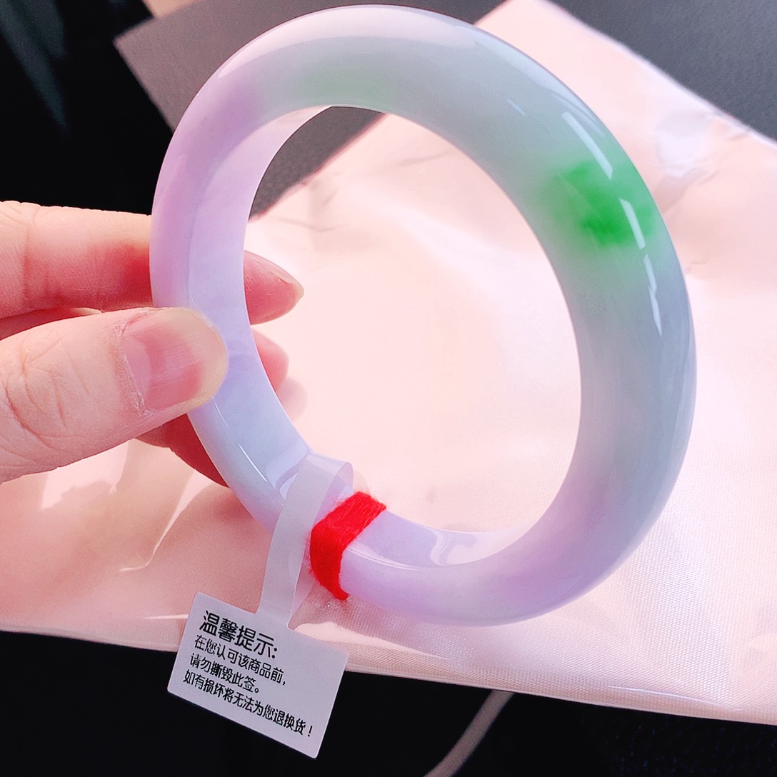 未镶嵌手镯翡翠59春彩阳绿